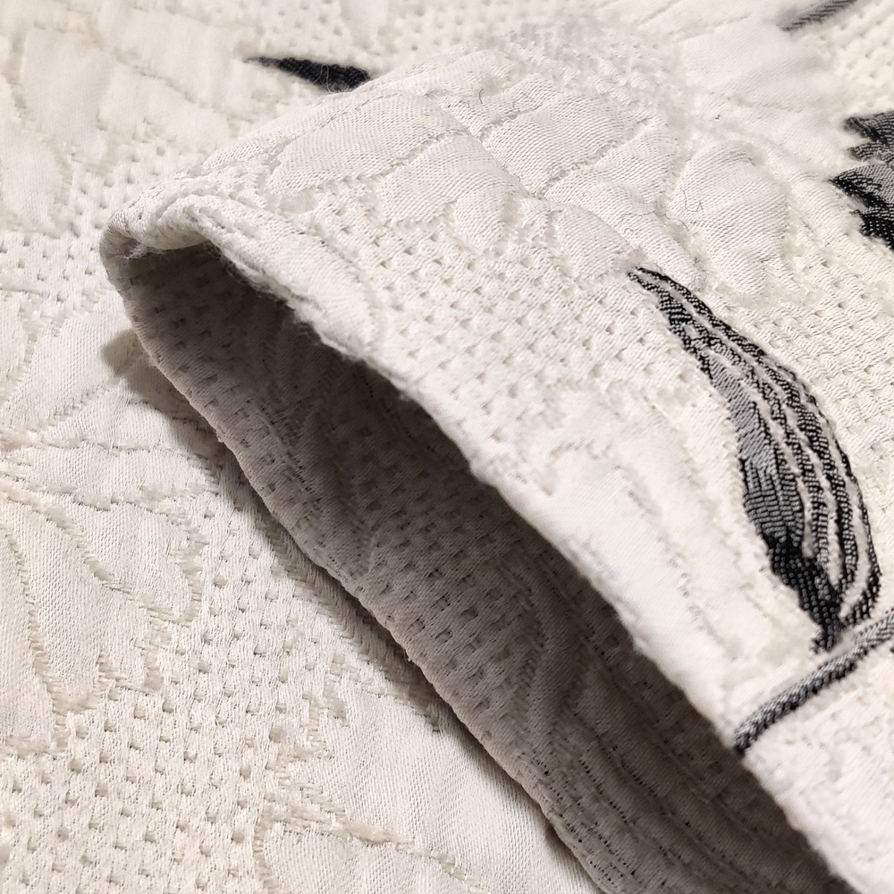 eskandar Floral Quilted Button Jacket Size OS Cream Refined Statement Designer - Picture 14 of 16